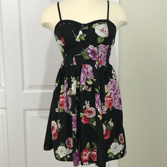 Band of Gypsies | Dresses | Band Of Gypsies Black Floral Dress Size S |  Poshmark